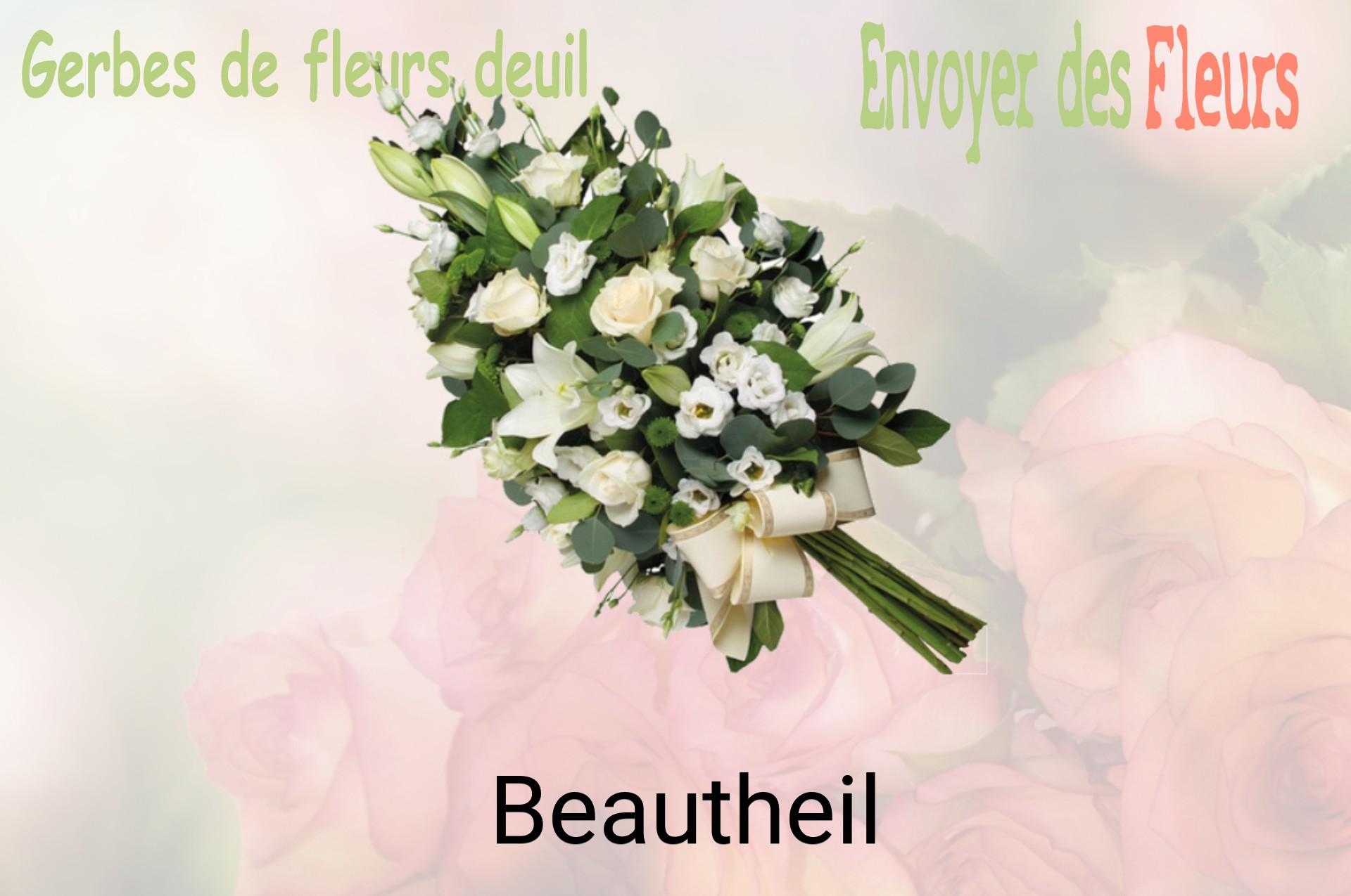 Gerbe de fleurs de deuil livrée à Beautheil